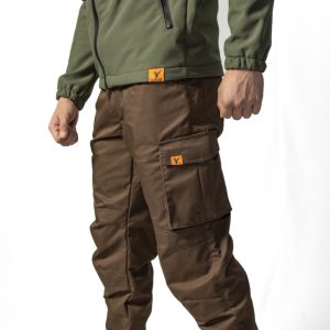 lovačke pantalone cargo braon