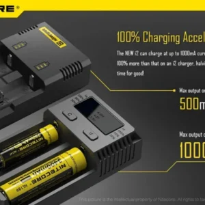 nitecore new i2, punjaČ za 2 baterije